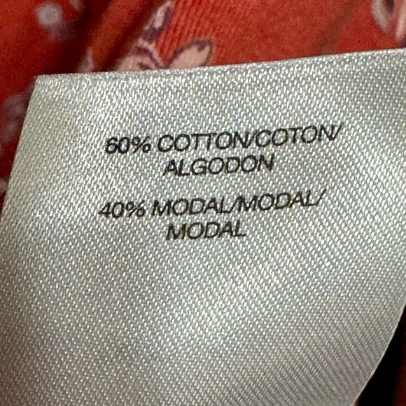 LUCKY BRAND Square Neckline Boho Floral Print Long Sleeve Puff Shoulder Blouse - Picture 10 of 10